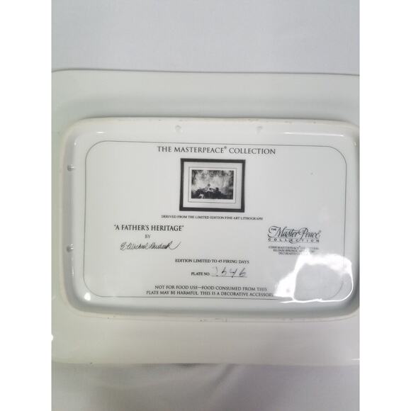 C. Michael Dudash "A Father’s Heritage" Limited Edition Collector's Plate #2646 - Picture 3 of 9